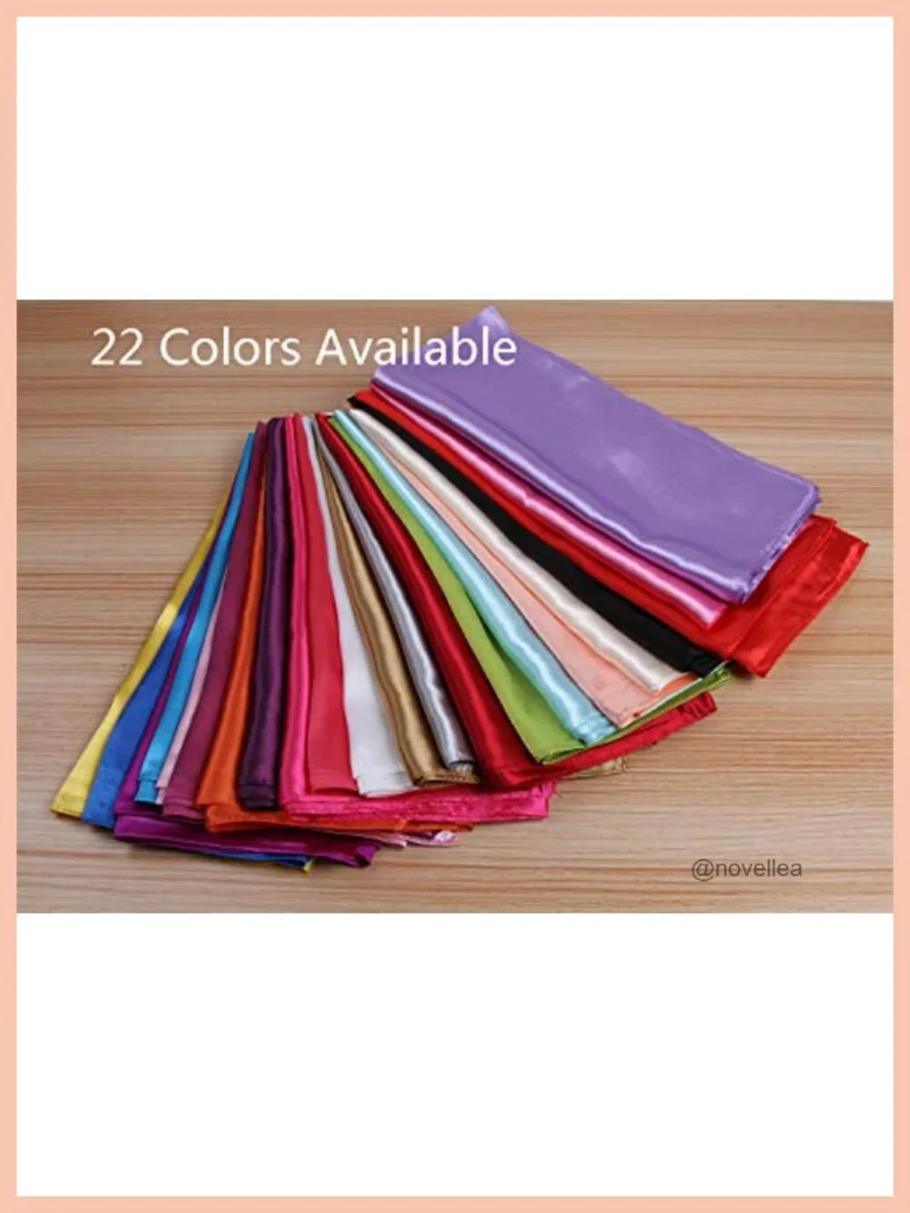 Satin Chiffon Scarves 6 Pack Square Handkerchief Neck Scarf for Women Girls